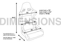 Corbeau FX1 Wide Black Cloth Seat 29501WPR