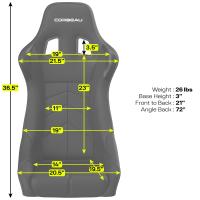 Corbeau DFX Black Cloth Seat 34901WPS