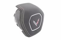 C8 Corvette Steering Wheel Airbag Assembly, Gray Stitching