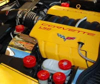 C6 Corvette Painted Billet Aluminum Engine Caps - NakidParts Originals