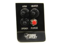Nitrous Outlet, 2014+ C7 Corvette Power Outlet Tray Fold-Up Nitrous Control Switch Panel