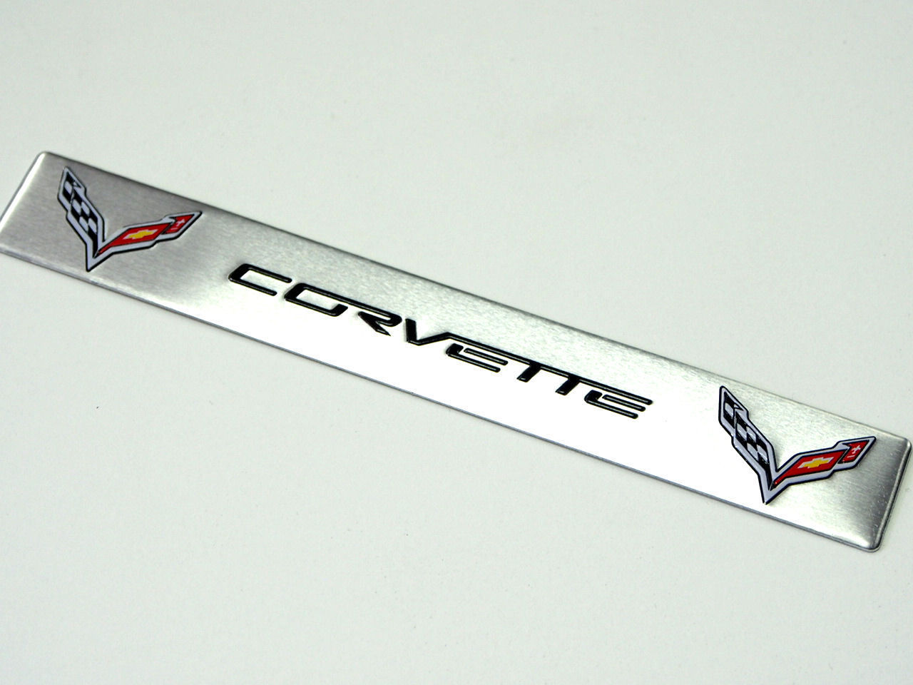 C7 Corvette Stingray, Emblems, Badges, C7 Dash Plaque, Silver, Fender Badges, Pair