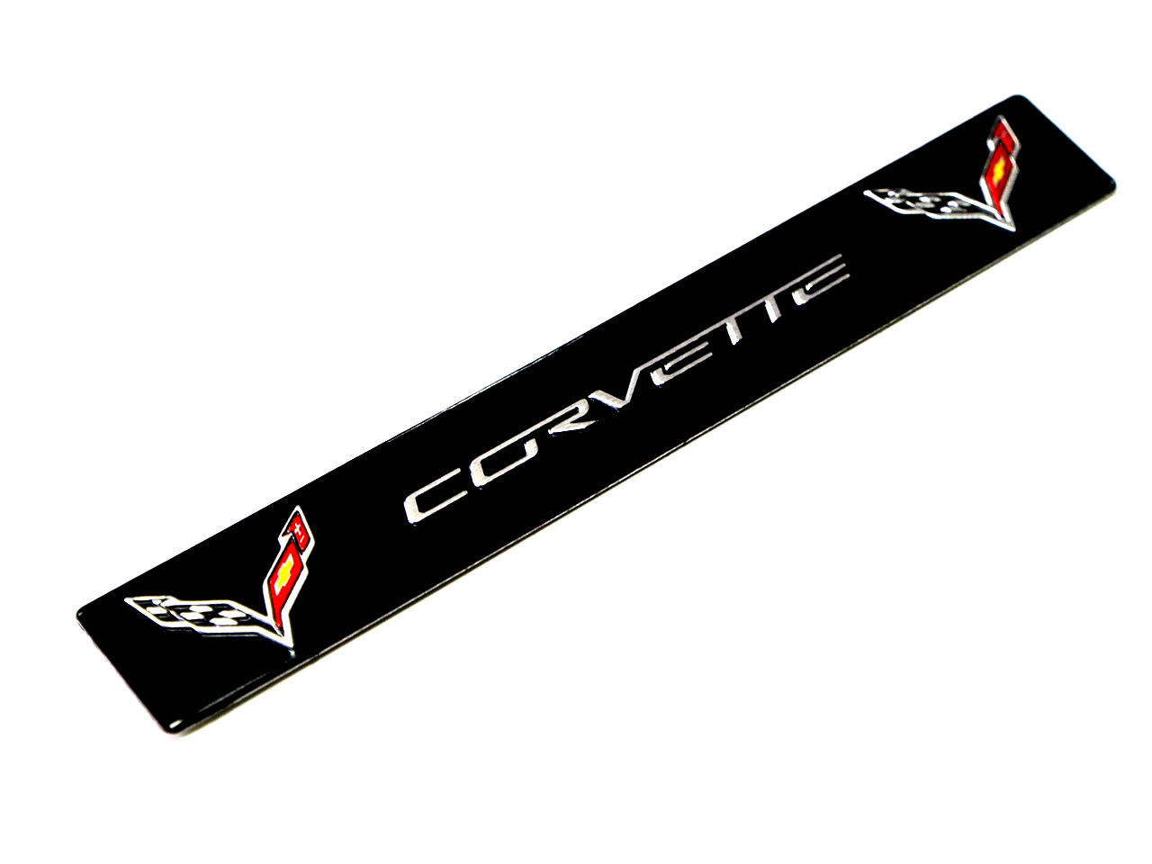 C7 Corvette Stingray, Emblems, Badges, C7 Dash Plaque, Black, Fender Badges, Pair