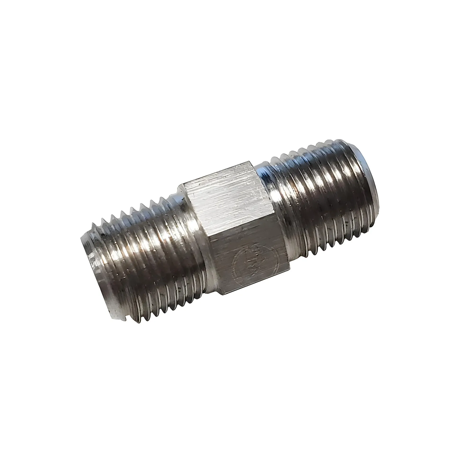 1/8 x 1/8 Inch NPT Straight Fitting Male/Male Stainless Steel Nitrous Outlet