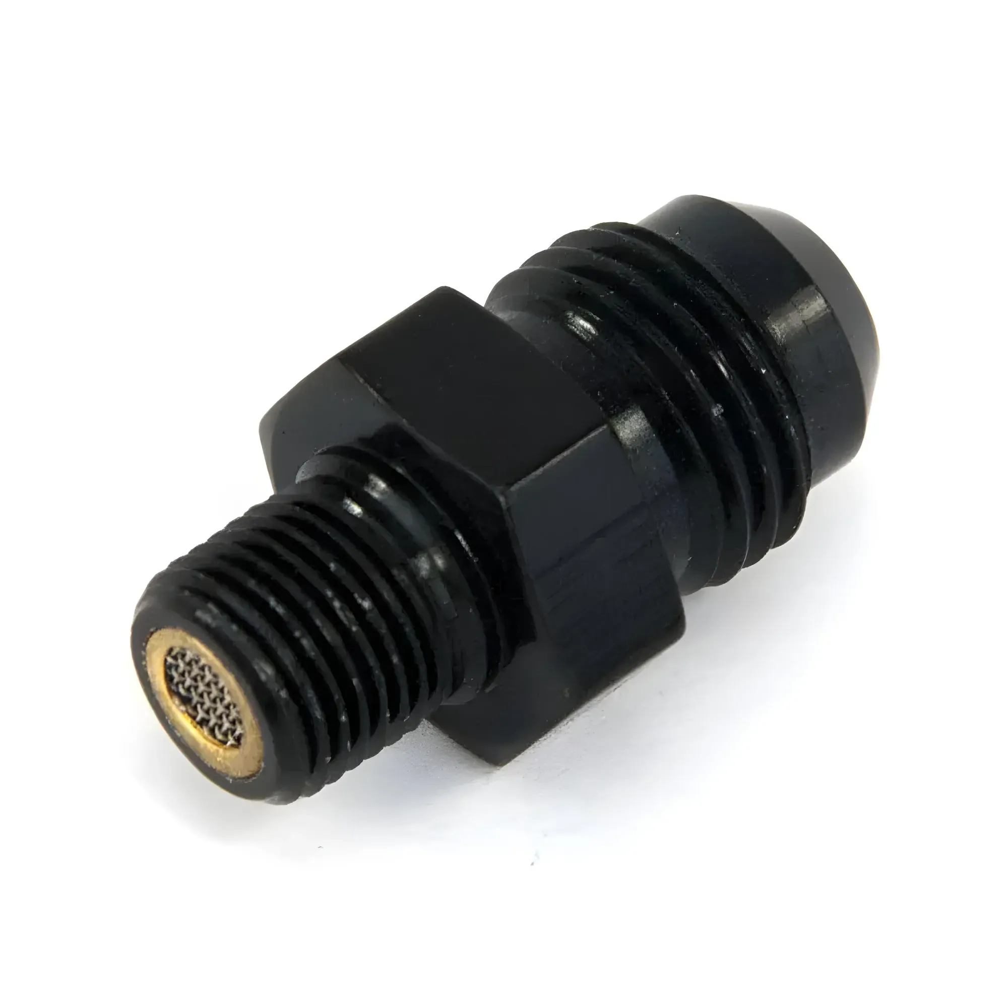 1/8 Inch NPT x 6AN Straight Filter Fitting Male/Male Black Aluminum Nitrous Outl