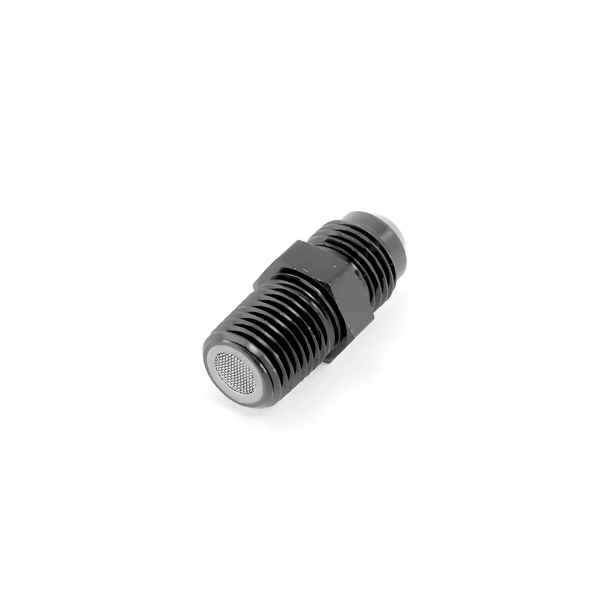 1/4 Inch NPT x 6AN Straight Filter Fitting Male/Male Black Aluminum Nitrous Outl