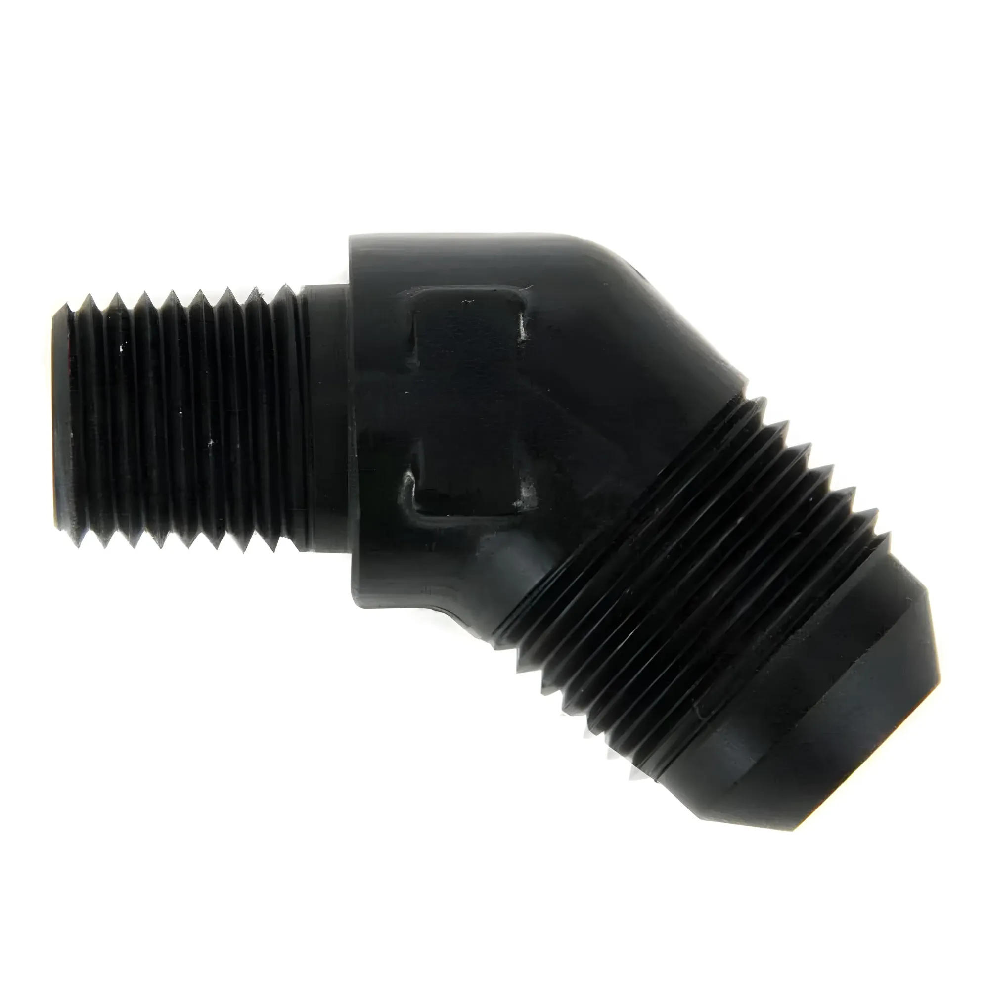 1/4 Inch NPT x 8AN 45 Degree Fitting Male /Male Black Aluminum Nitrous Outlet