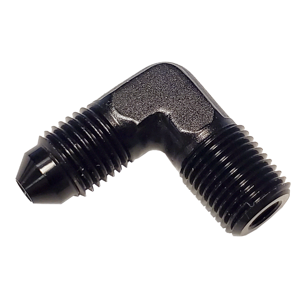 1/8 Inch NPT x 3AN 90 Degree Fitting Male/Male Nitrous Outlet