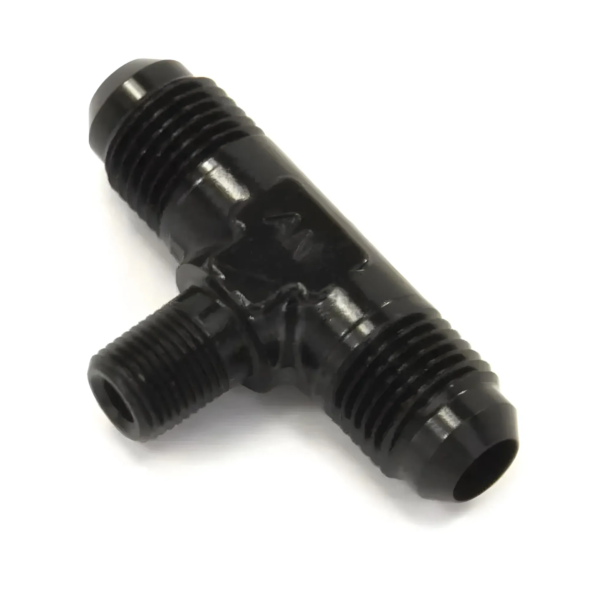 1/8 Inch NPT x 6AN x 6AN Run Tee Fitting Male/Male/Male Nitrous Outlet