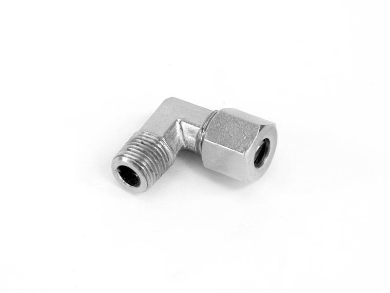1/8 Inch Tube x 10-32 Male UNF Nickel Plated Brass Push-to-Connect Fitting Nitro
