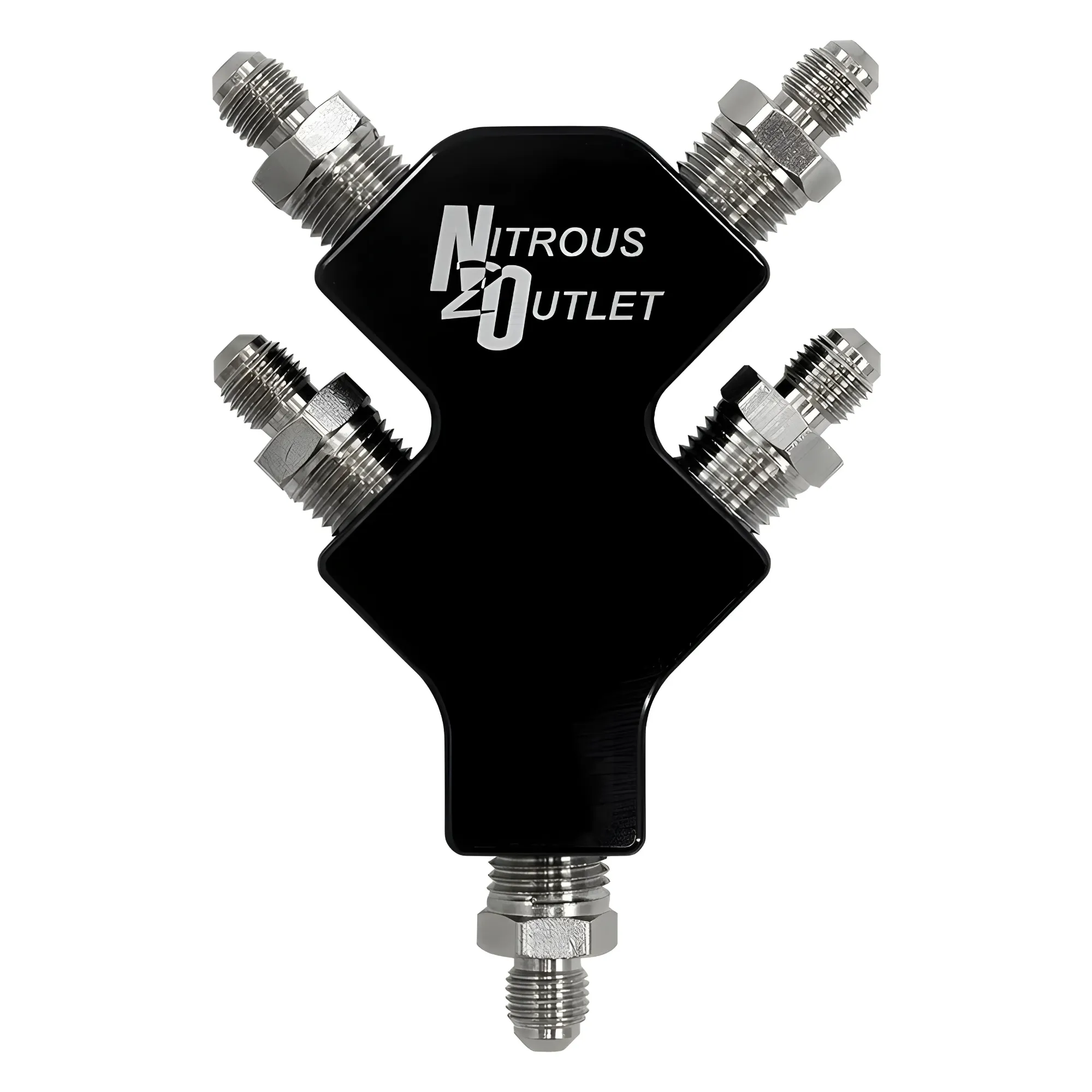 Nitrous Outlet 4-Way 3AN High Flow Stacked Y Distribution Block, 00-01730