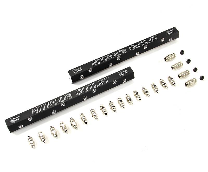 Dual Passage Dual Injection Rail Kit With Fitting for 98-02 F-body 1/8 Inch NPT