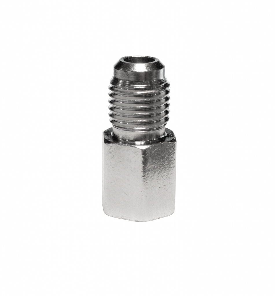 1/8 Inch NPT x 4AN Straight Fitting Female/Male Silver Nitrous Outlet