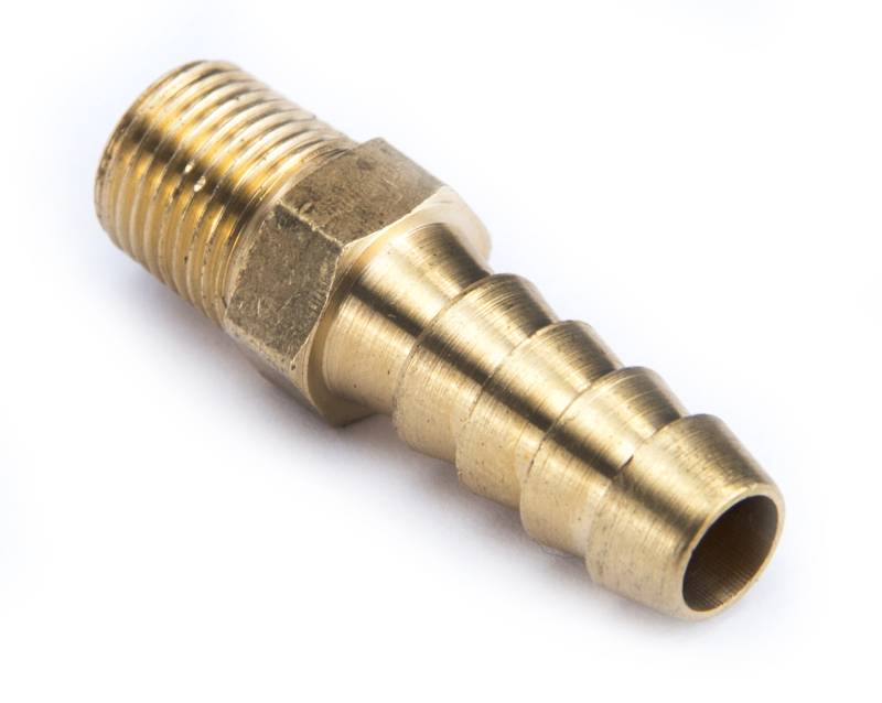1/4 Inch NPT x 5/16 Inch Straight Hose Barb Fitting Male/Male Gold Nitrous Outle