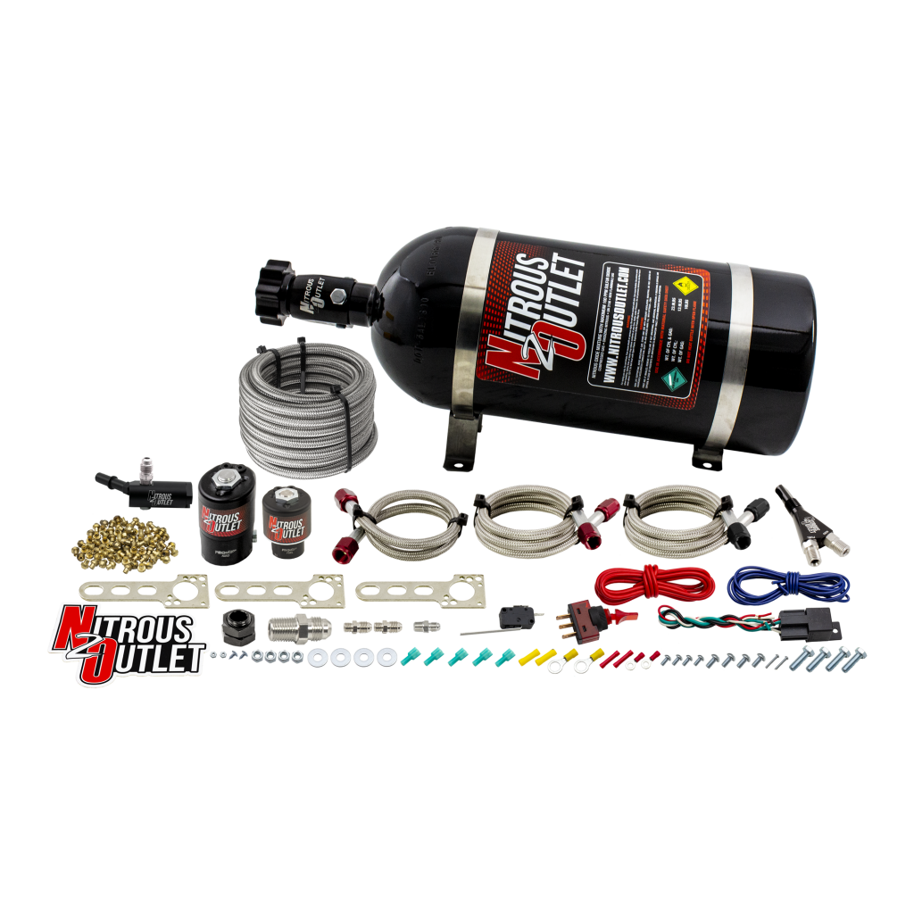 GM 14-2020 EFI Single Nozzle System Gas/E85 5-55psi 35-200 HP 10lb Bottle Nitrou