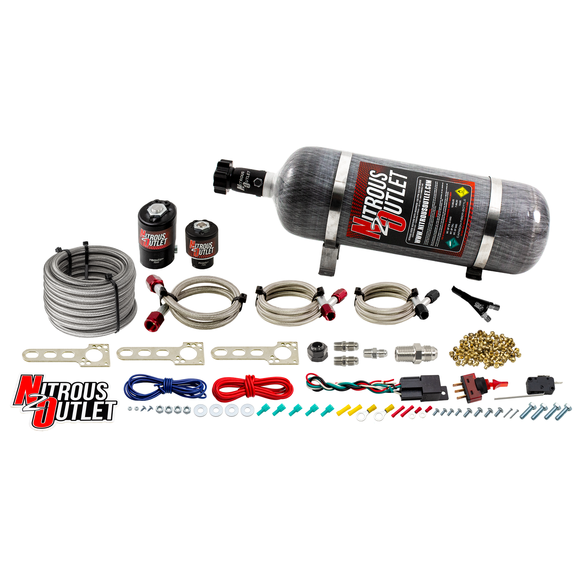 Nitrous Outlet Dodge EFI Single Nozzle System - Gas/E85 (5-55psi)(35-200HP)(12lb