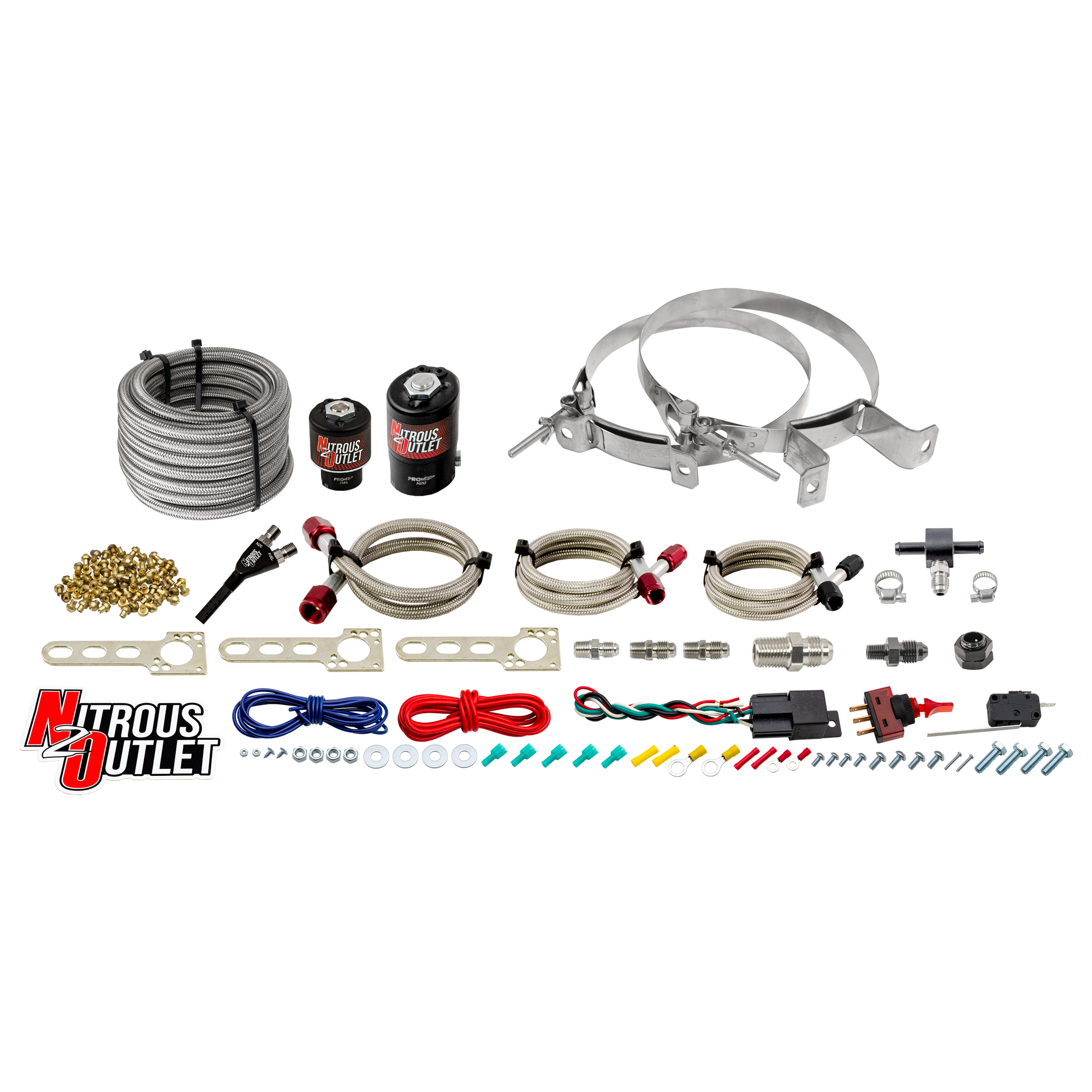 Nitrous Outlet Universal EFI Single Hydra Nozzle System - Gas/E85 (5-55psi)(50-2