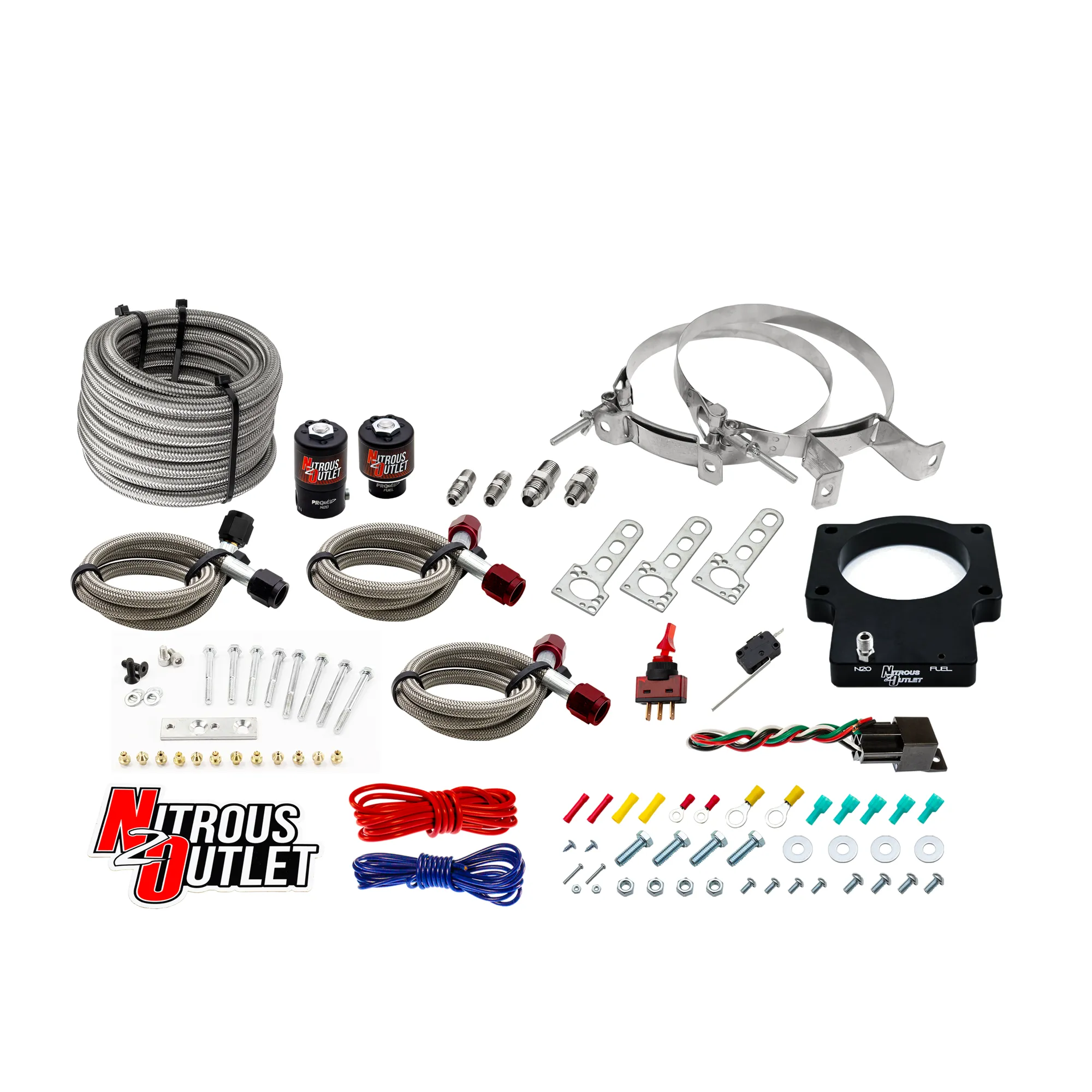 Nitrous Outlet GM 92mm Dry LSX Plate System (50-200HP)(No Bottle)(1997-2004 Corv
