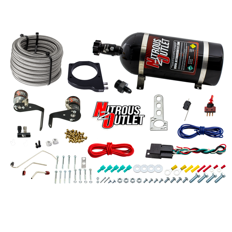 Nitrous Outlet GM 102mm Fast Intake Hard-line Plate System  - Factory Fuel Rails