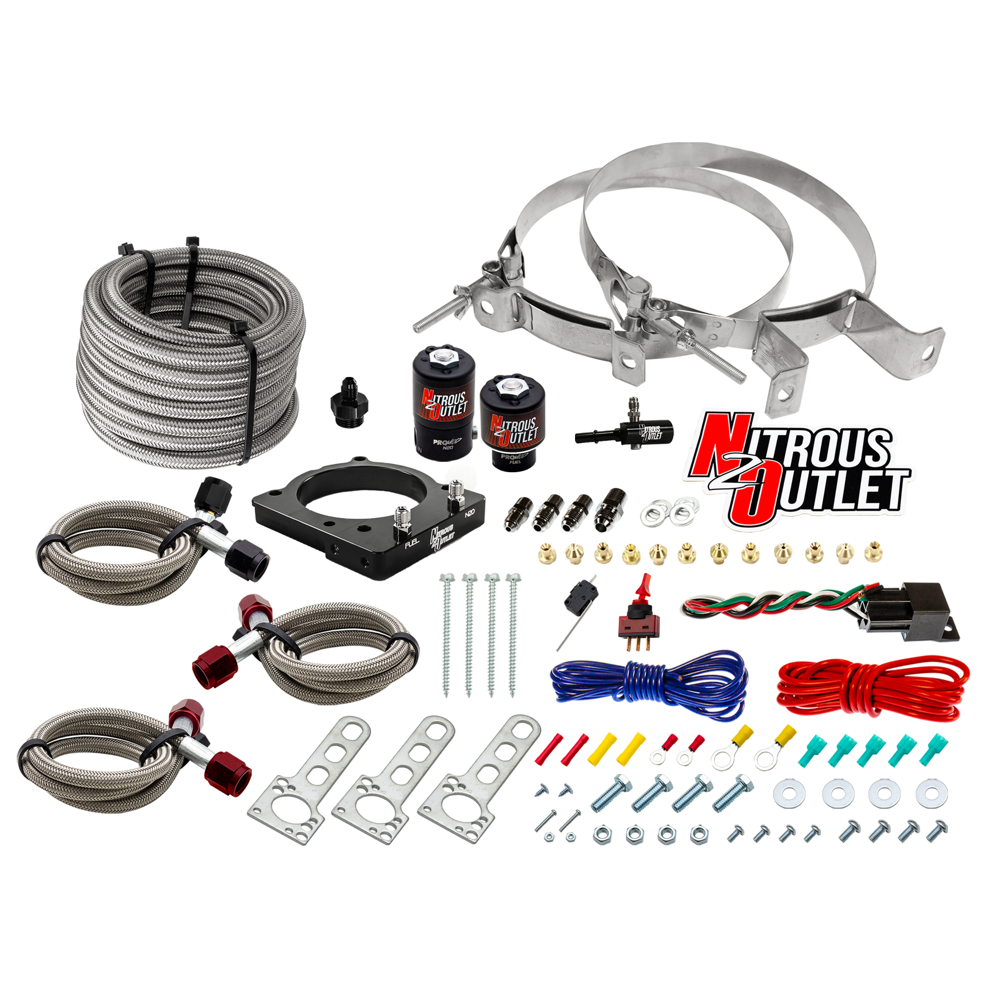 Nitrous Outlet Dodge 85mm 6.4L Hemi Plate System - Gas/E85 (5-55psi)(50-200HP)(N
