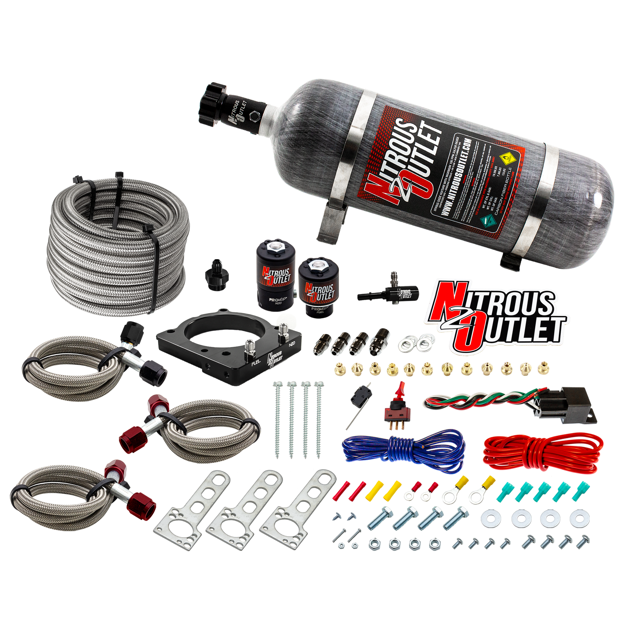 Nitrous Outlet Dodge 85mm 6.4L Hemi Plate System - Gas/E85 (5-55psi)(50-200HP)(1