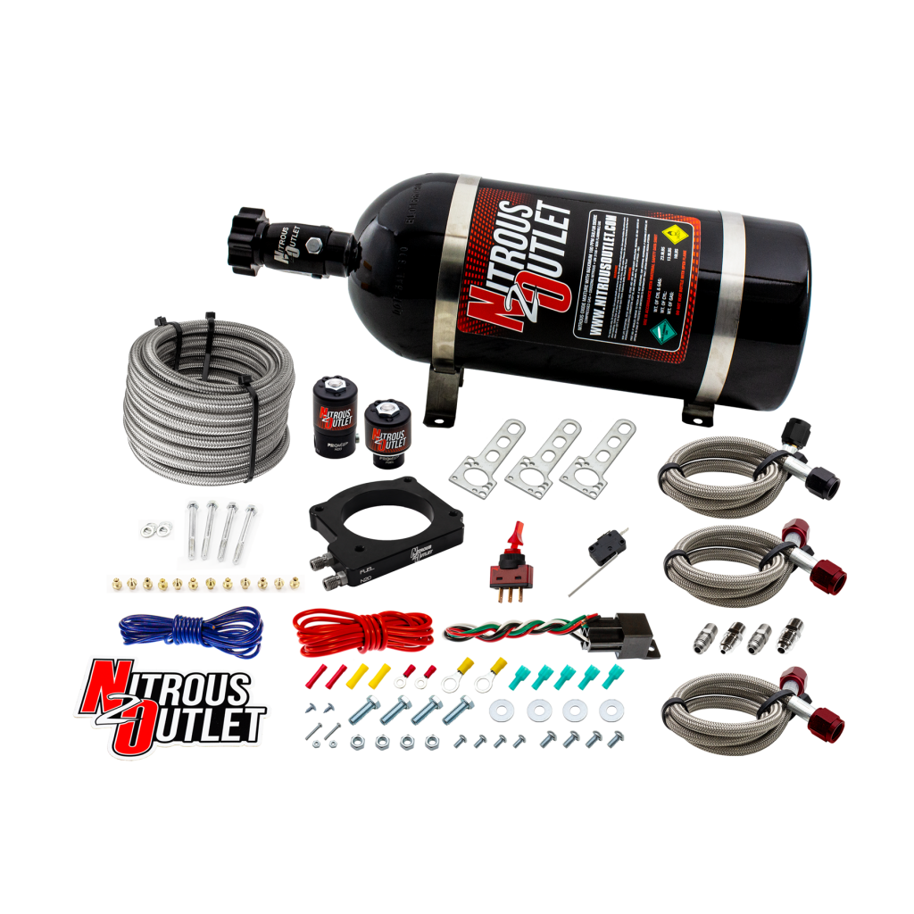 10-15 V6 Camaro Plate System Gas/E85 5-55psi 50-200 HP 10lb Bottle Nitrous Outle