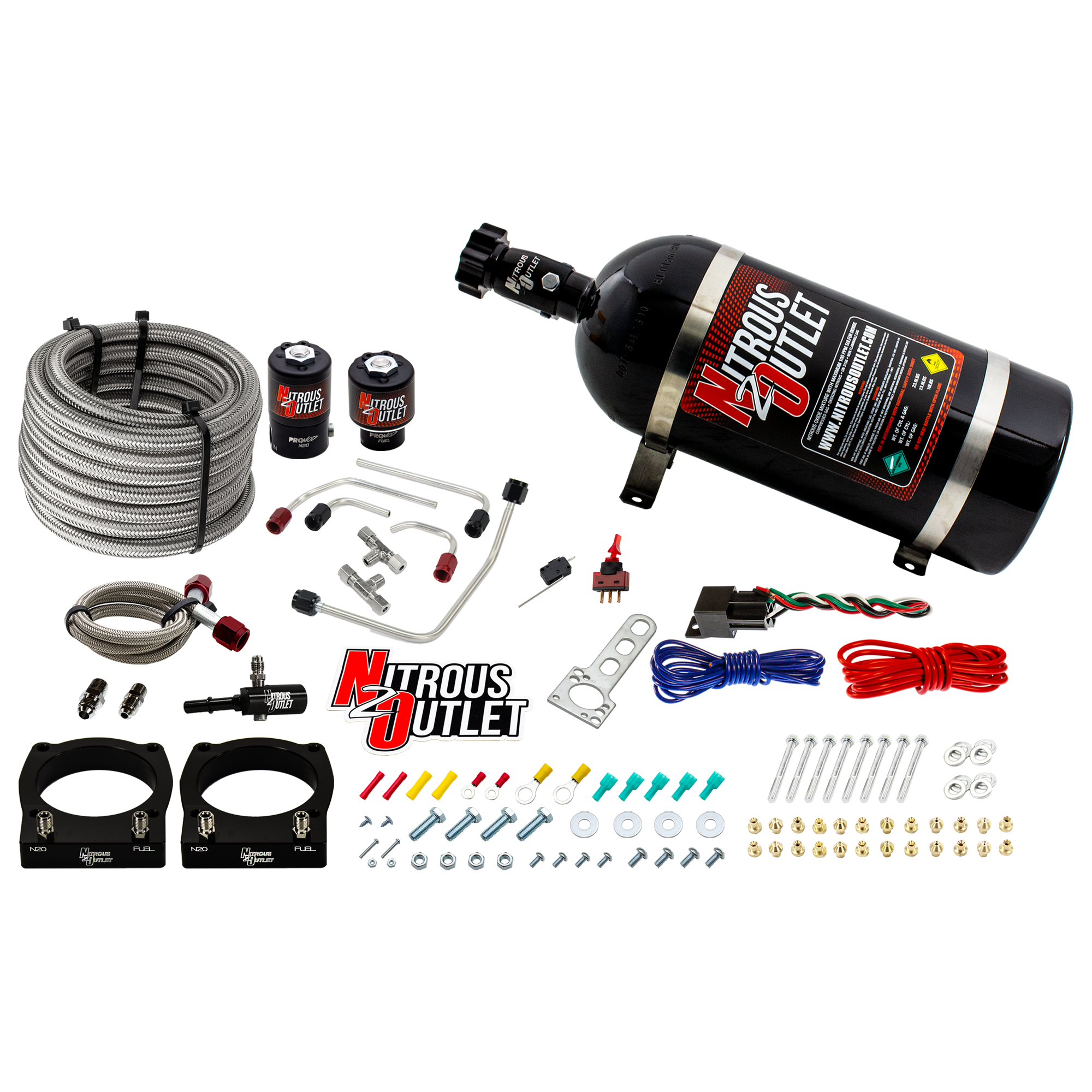 Nitrous Outlet Dodge 2008-2017 Viper Hard-lined Plate System - Gas/E85 (5-55psi)