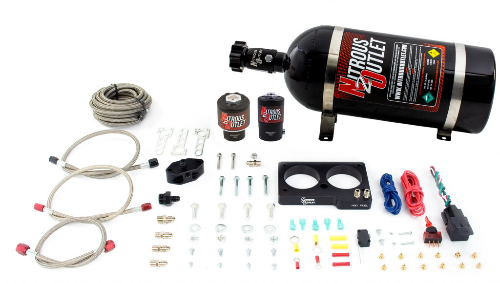 99-01 Cobra 03-04 Mach 1 4.6L 4V Plate System Gas/E85 5-55psi 50-200 HP 12lb Bot
