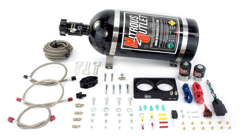 99-01 Cobra 03-04 Mach 1 4.6L 4V Plate System Gas/E85 5-55psi 50-200 HP 15lb Bot
