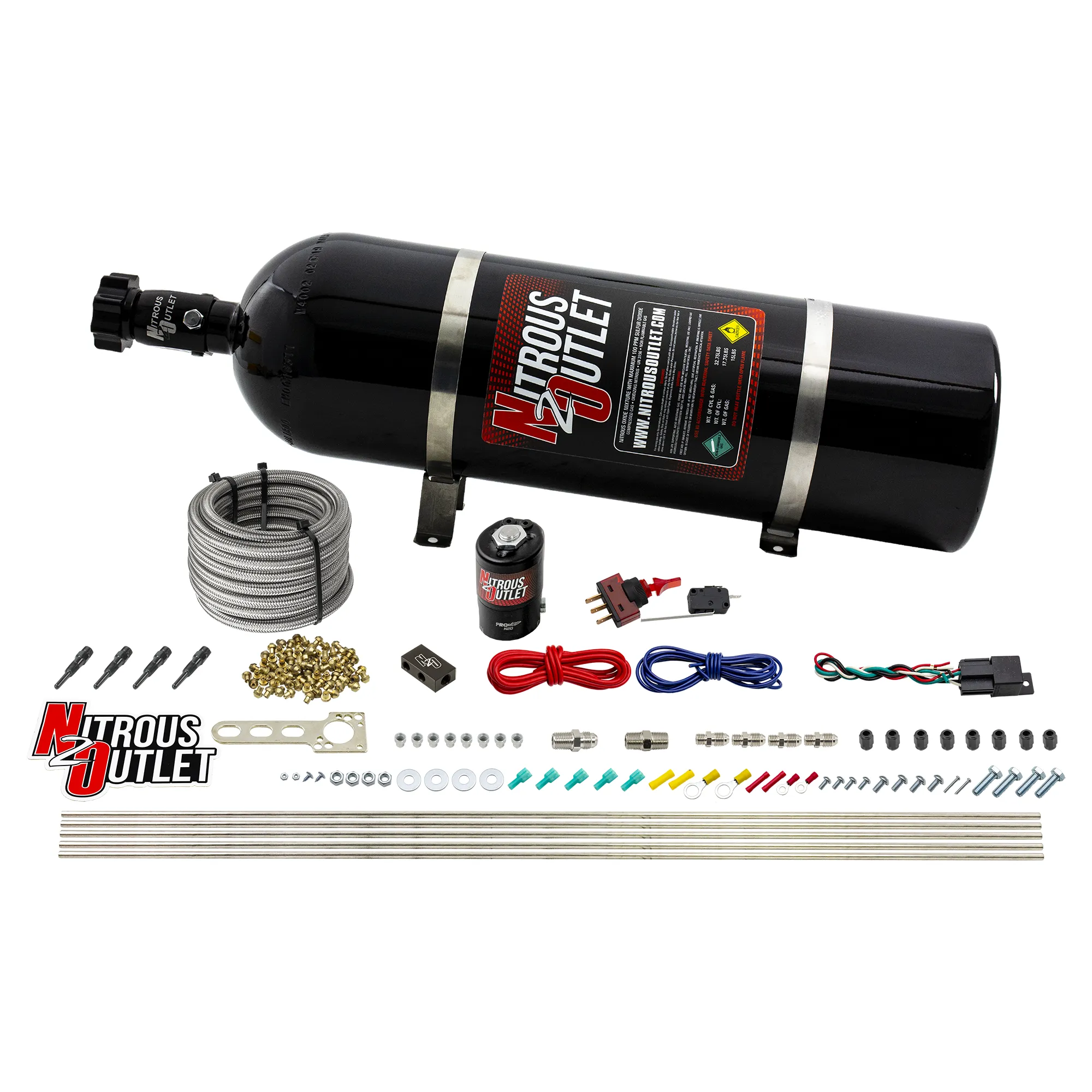 Nitrous Outlet Dry 4 Cylinder Direct Port System - .122 Nitrous Solenoid/Distrib
