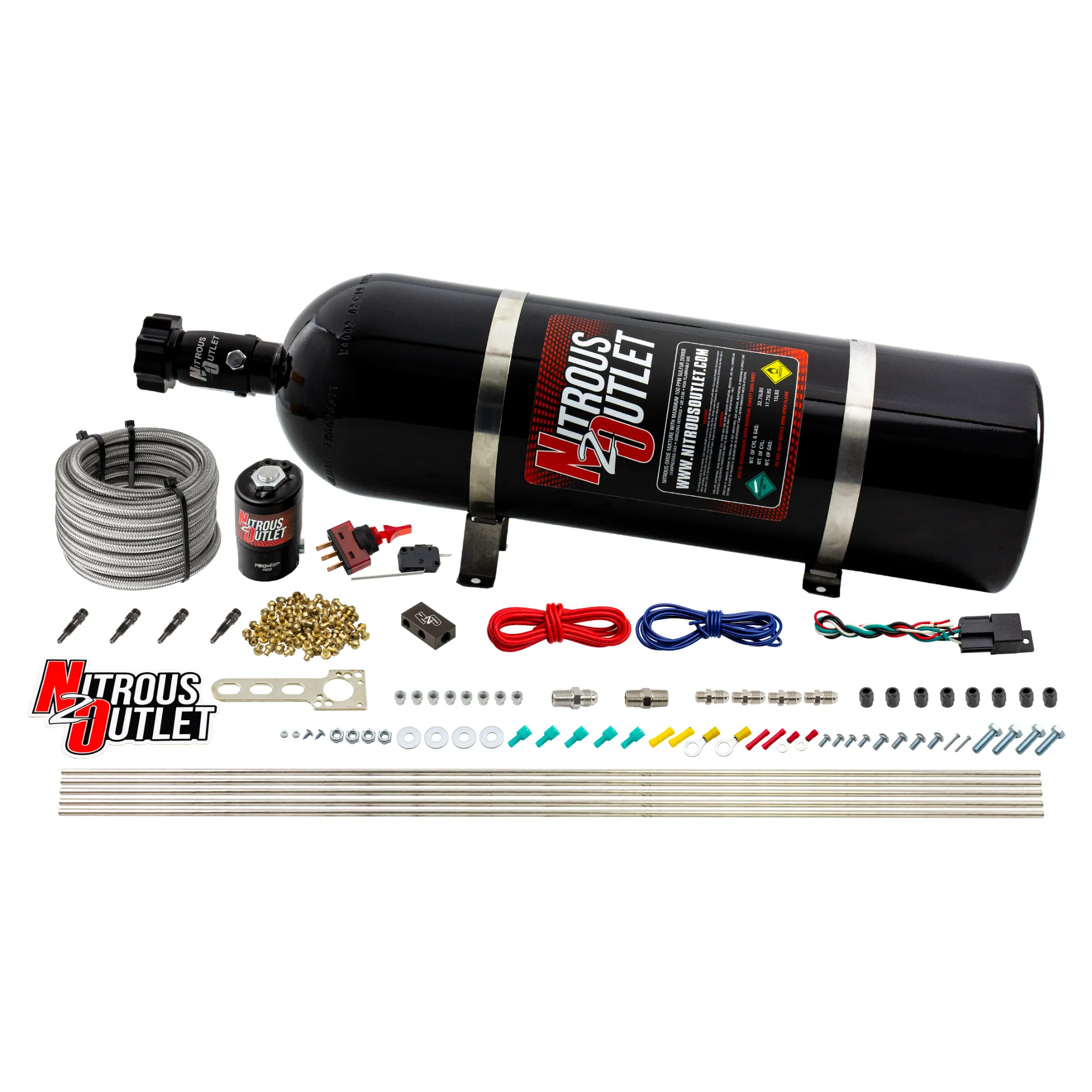 Nitrous Outlet Dry 4 Cylinder Direct Port System - .122 Nitrous Solenoid/Distrib