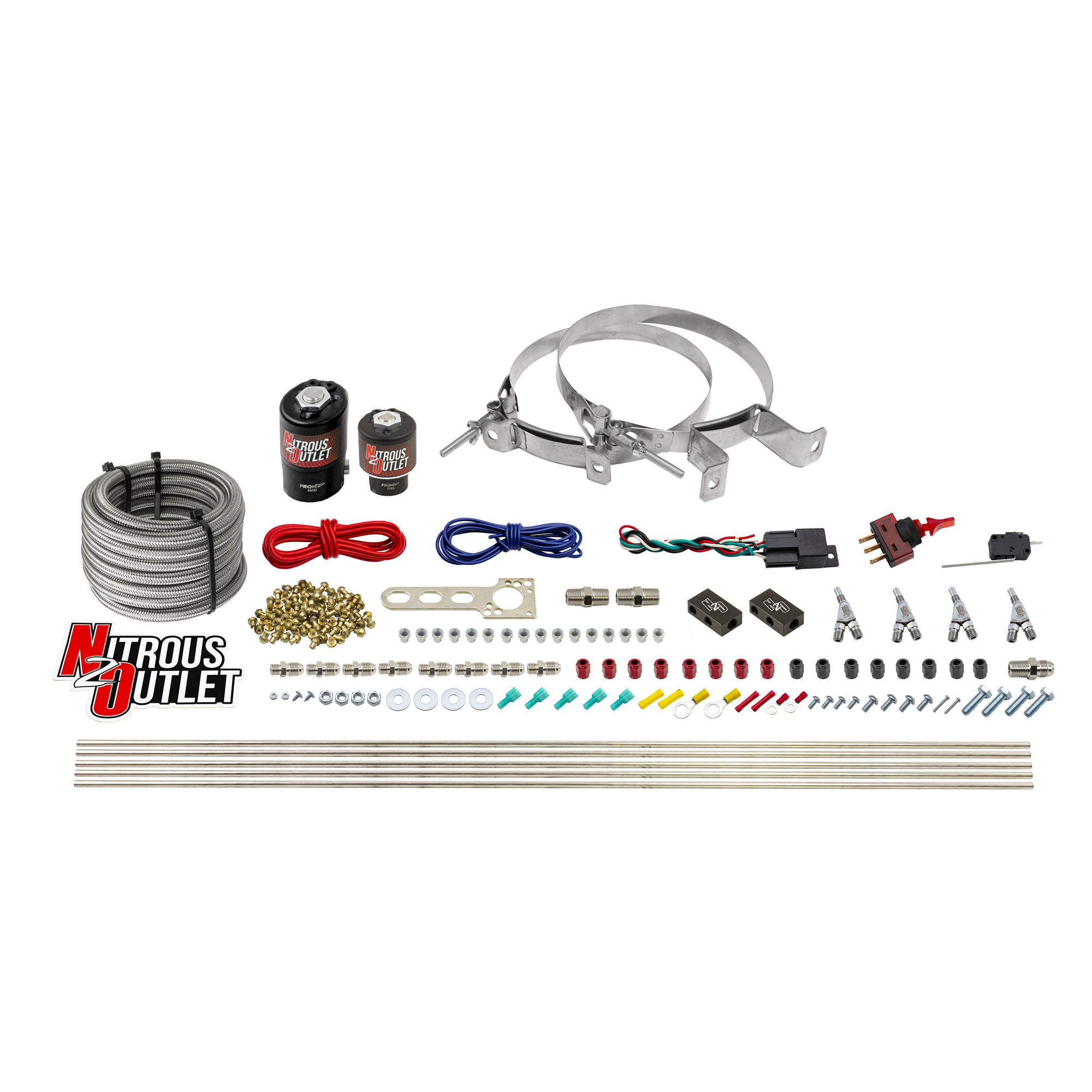 Nitrous Outlet 4 Cylinder Direct Port System - .122 Nitrous Solenoid/.177 Fuel S