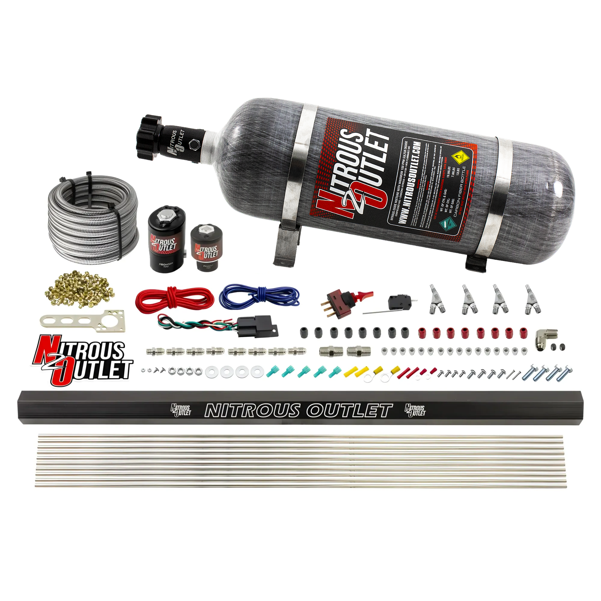Nitrous Outlet 4 Cylinder Direct Port System - .122 Nitrous Solenoids/.177 Fuel