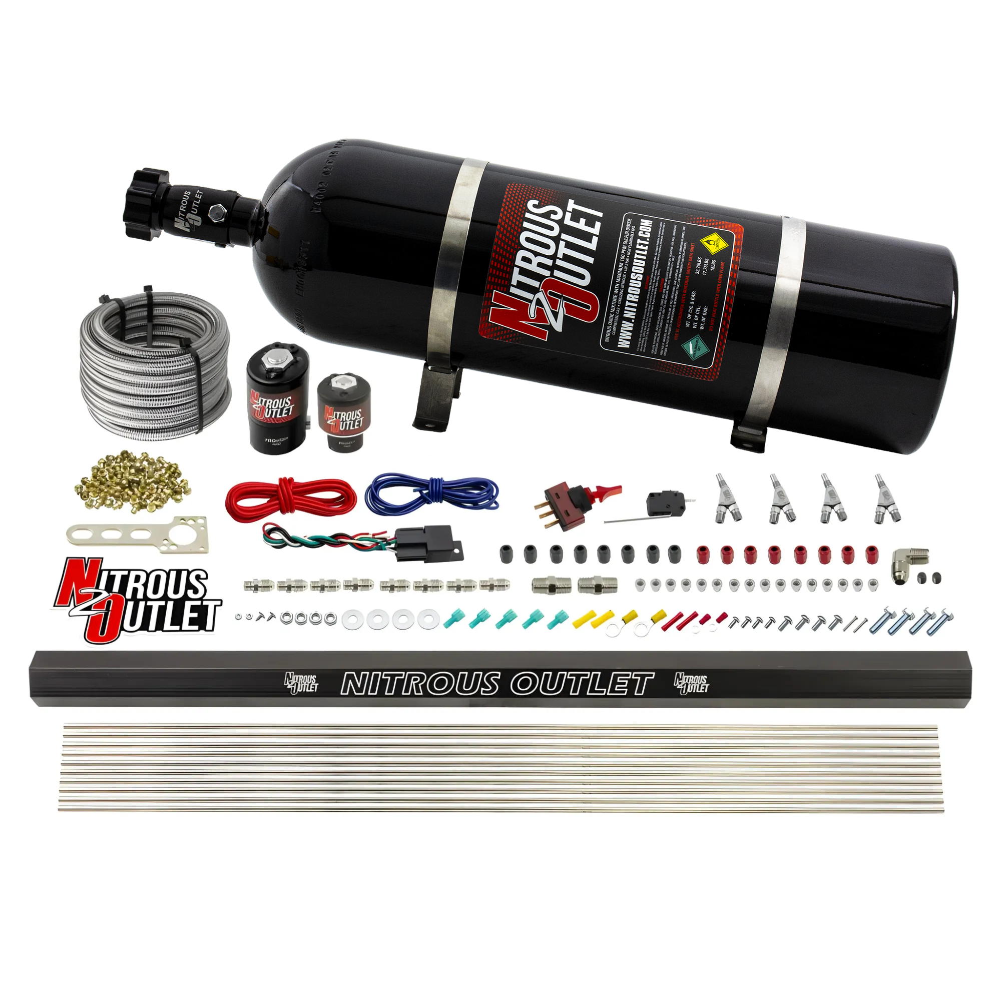 Nitrous Outlet 4 Cylinder Direct Port System - .122 Nitrous Solenoids/.177 Fuel