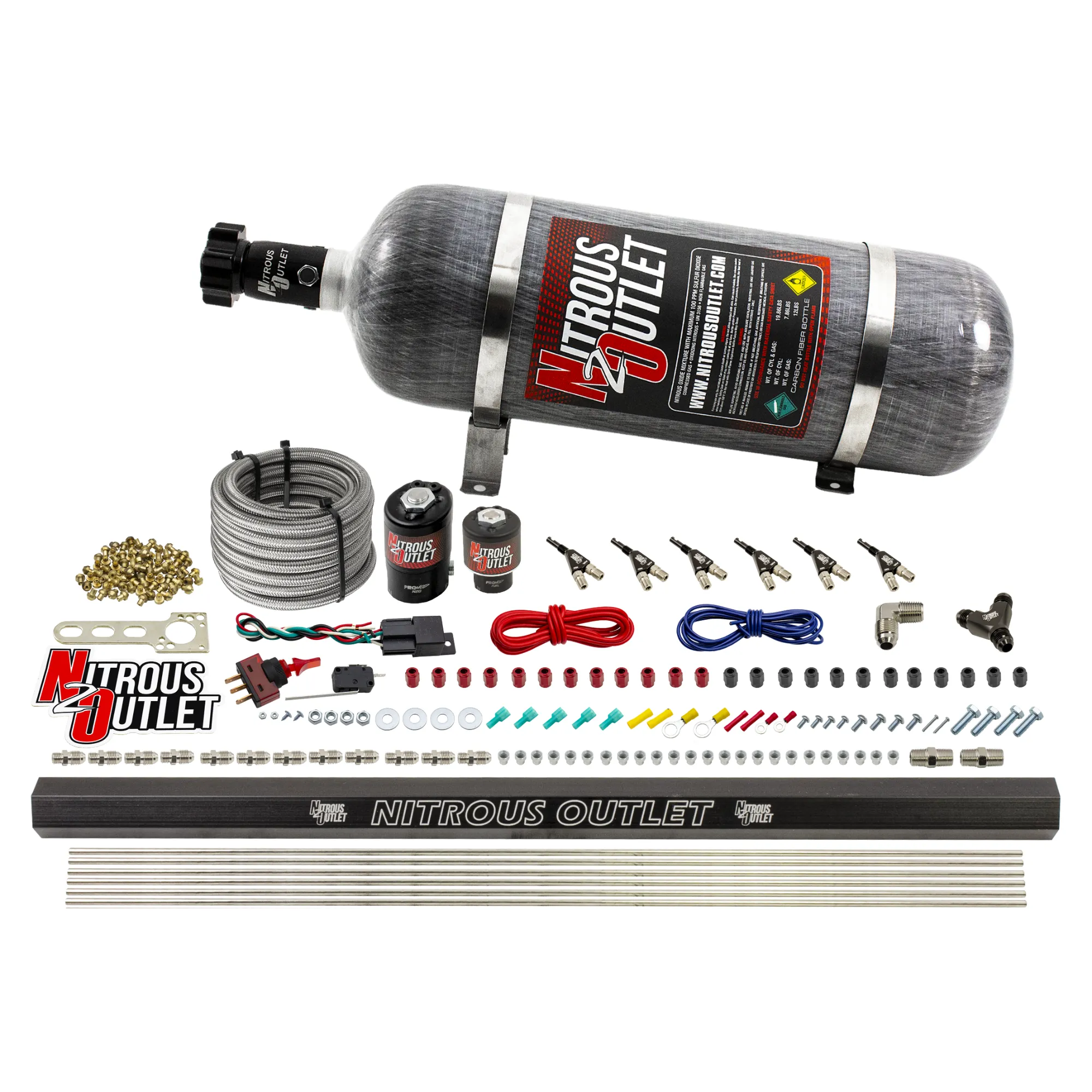 Nitrous Outlet 6 Cylinder Direct Port System - .122 Nitrous Solenoid/.177 Fuel S
