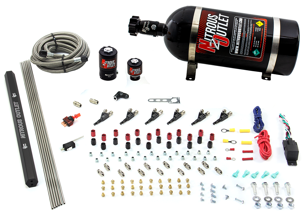 6 Cylinder Direct Port System .122 Nitrous Solenoid .177 Fuel Solenoid Distribut