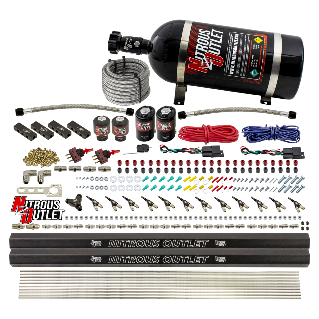 6 Cylinder Dual Stage Direct Port System Two .122 Nitrous Solenoids Two .177 Fue