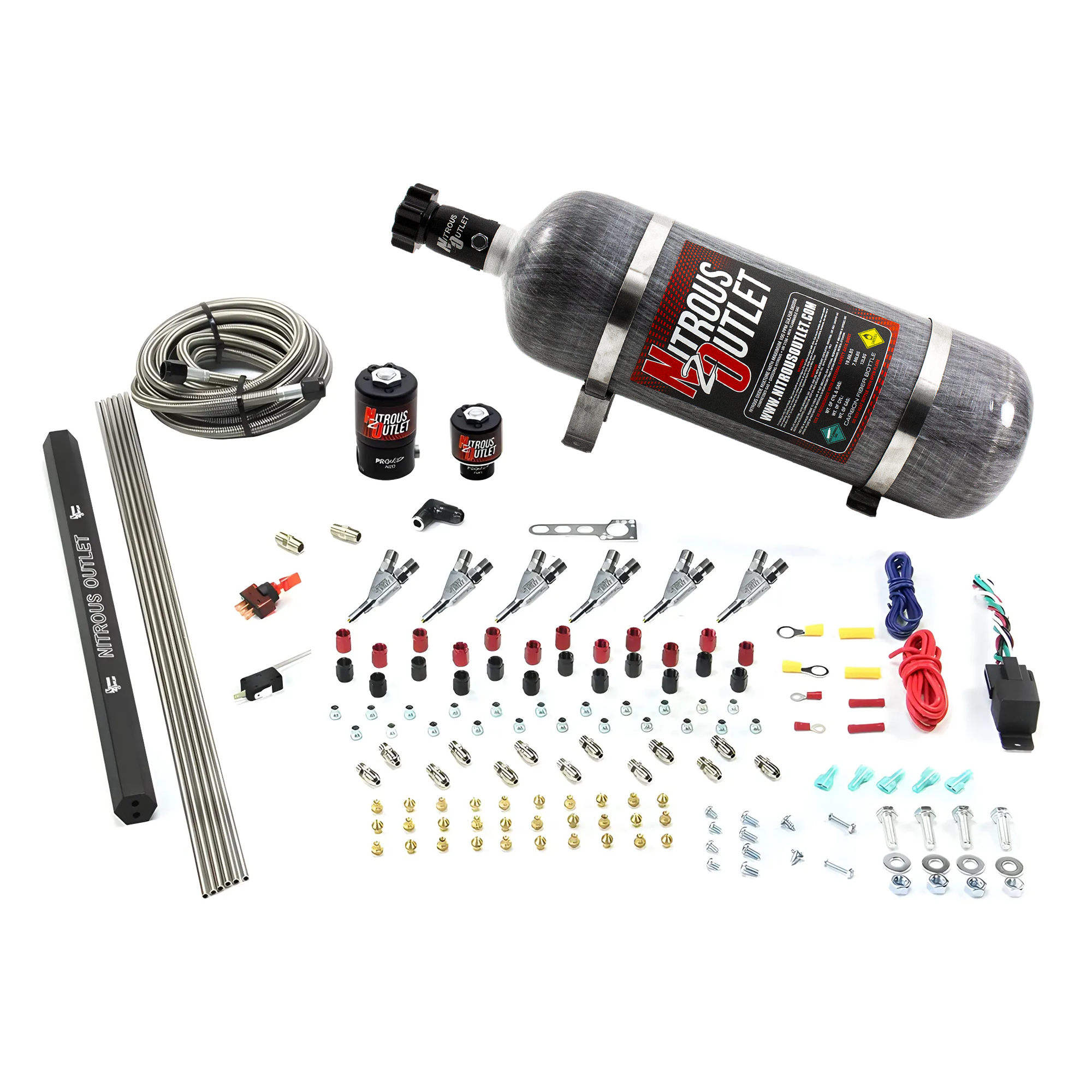 6 Cylinder Direct Port System .122 Nitrous Solenoids .177 Fuel Solenoids Dual Pa