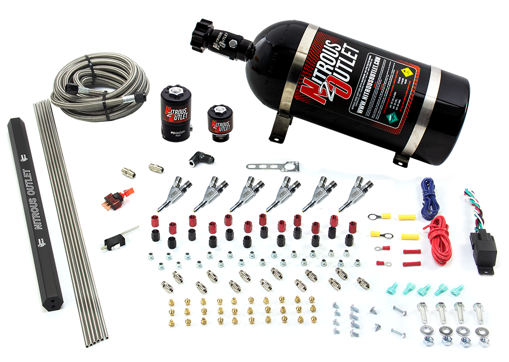 6 Cylinder Direct Port System .122 Nitrous Solenoids .177 Fuel Solenoids Dual Pa