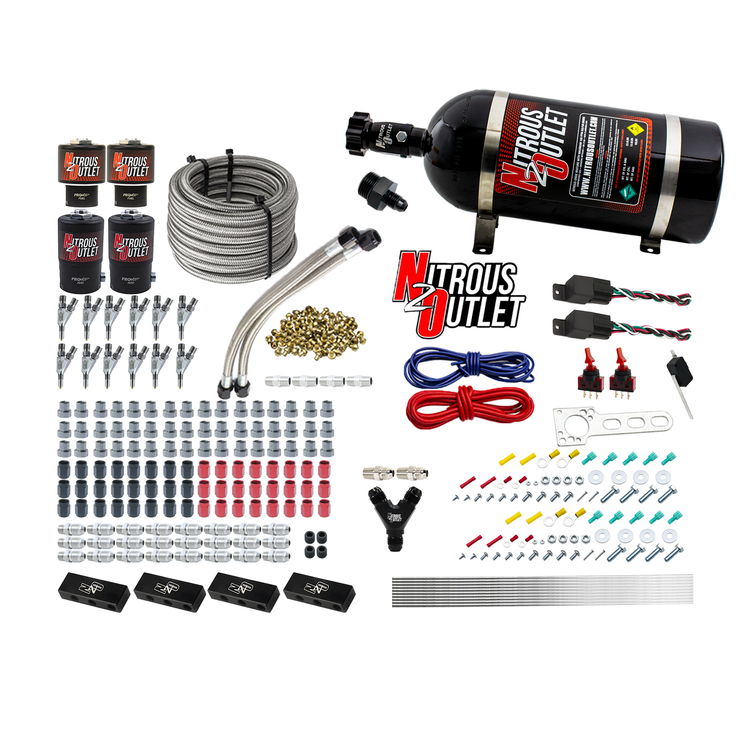 6 Cylinder Dual Stage Direct Port System Two .122 Nitrous Solenoids Two .177 Fue