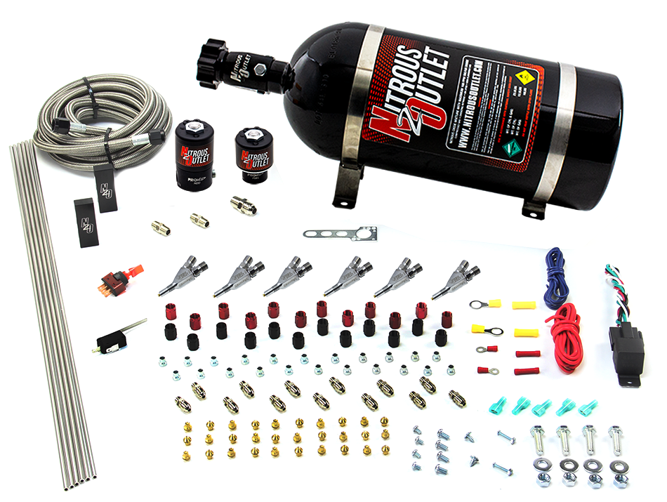 6 Cylinder Direct Port System .122 Nitrous Solenoid .177 Fuel Solenoid Distribut