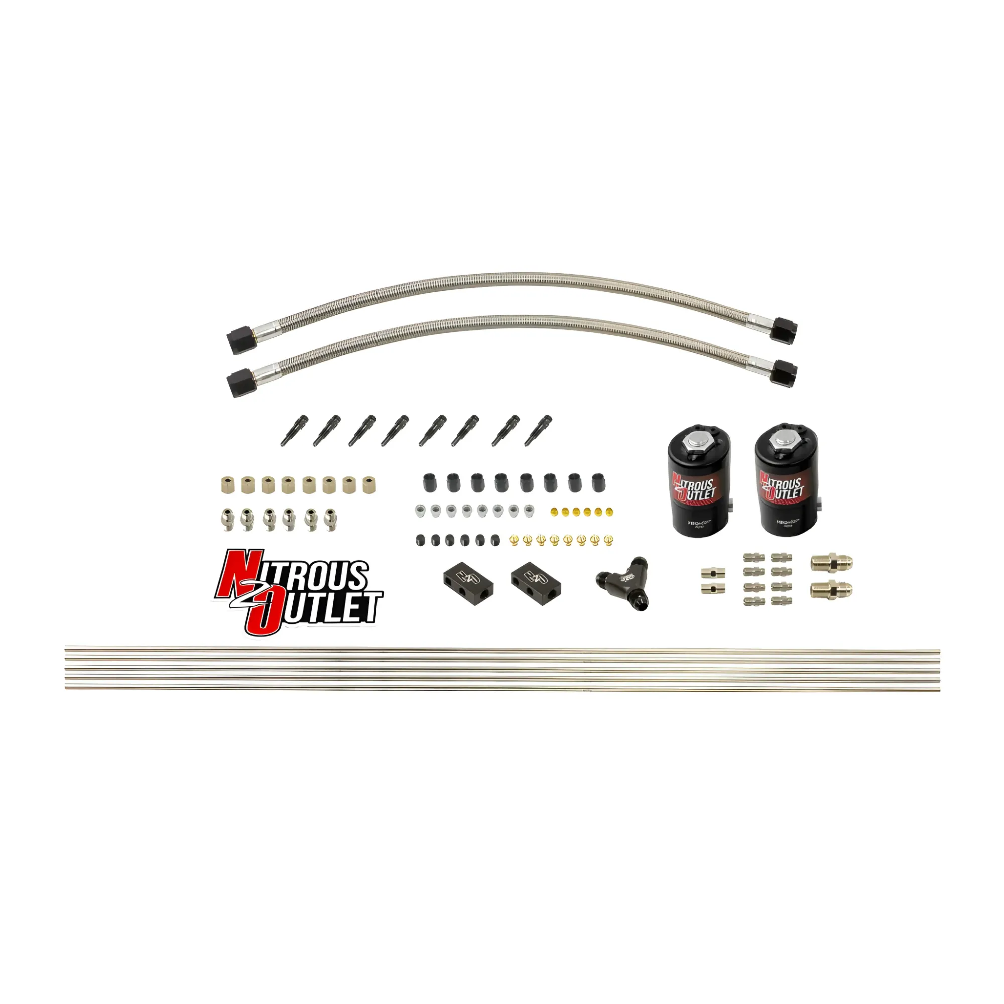 Nitrous Outlet Dry 8 Cylinder Solenoid Forward Direct Port Conversion Kit - Two