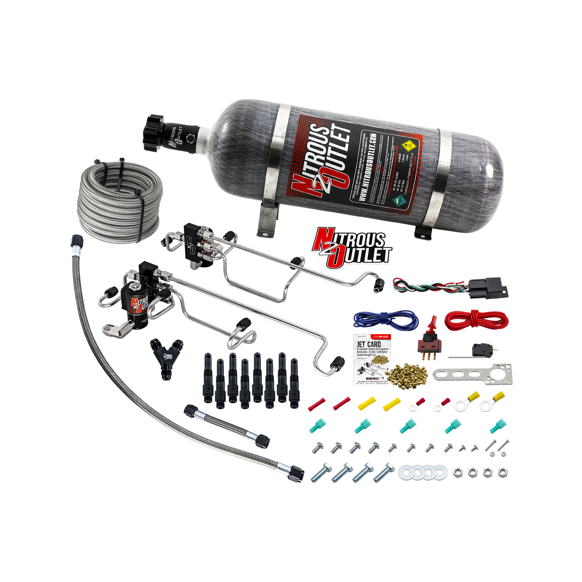 Nitrous Outlet 8 Cylinder Direct Port System - Kong Gen3 LSA/LS9 Billet Supercha