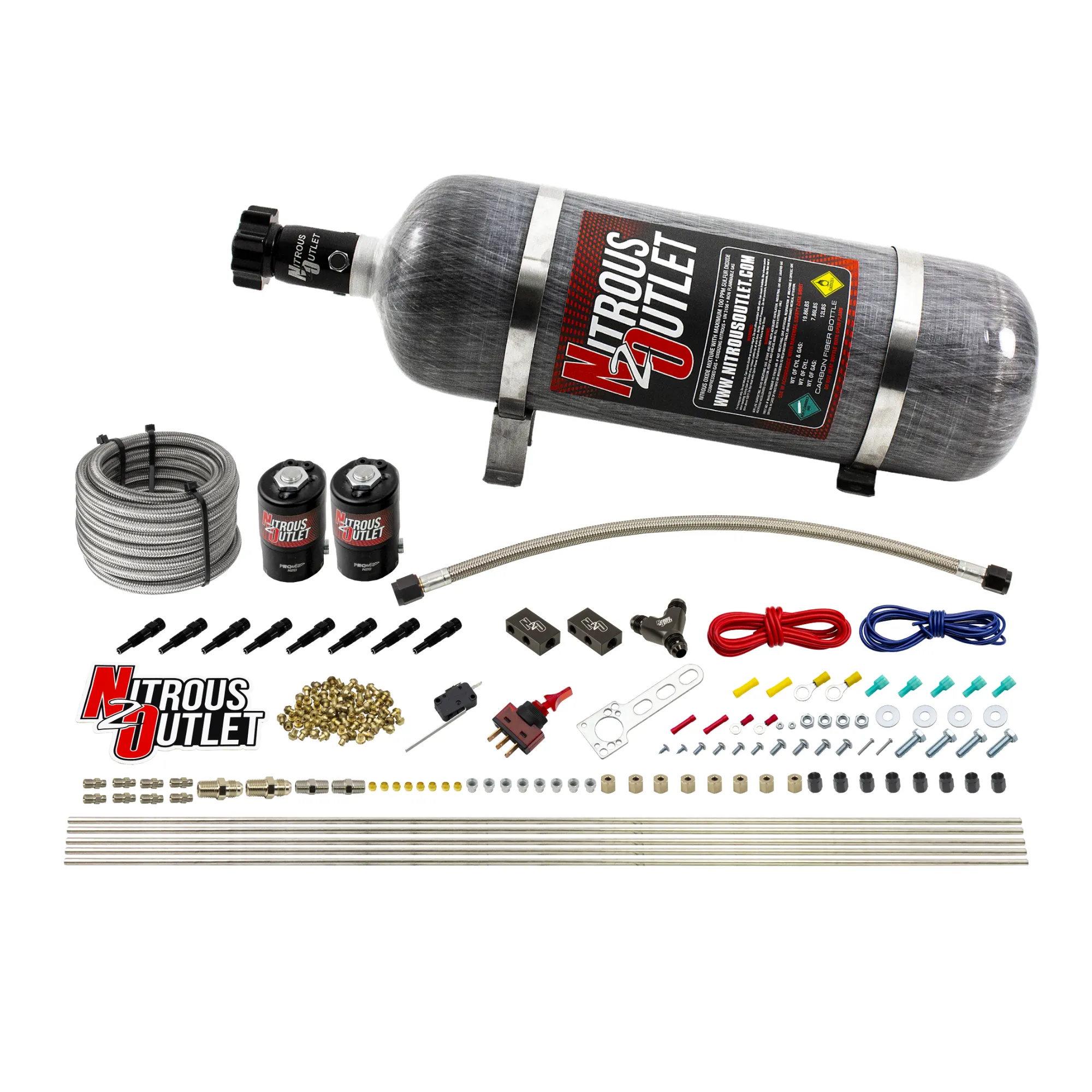 Nitrous Outlet Dry 8 Cylinder Direct Port System - Two .112 Nitrous Solenoids/Co