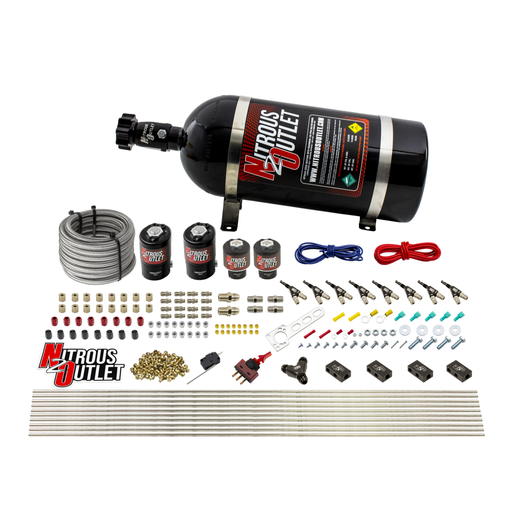 8 Cylinder Direct Port System Two .122 Nitrous Solenoids Two .177 Fuel Solenoids