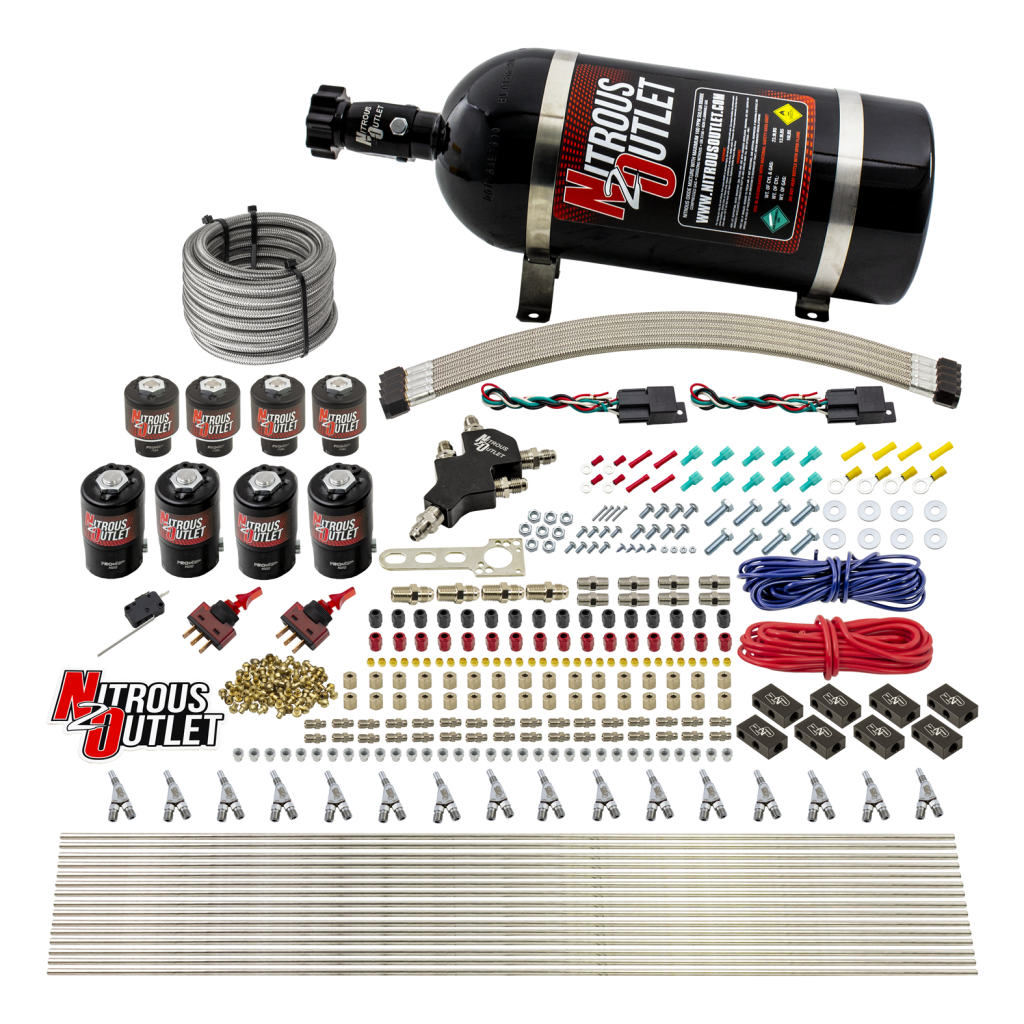 8 Cylinder Direct Port System Two .112 Nitrous Solenoids Two .177 Fuel Solenoids