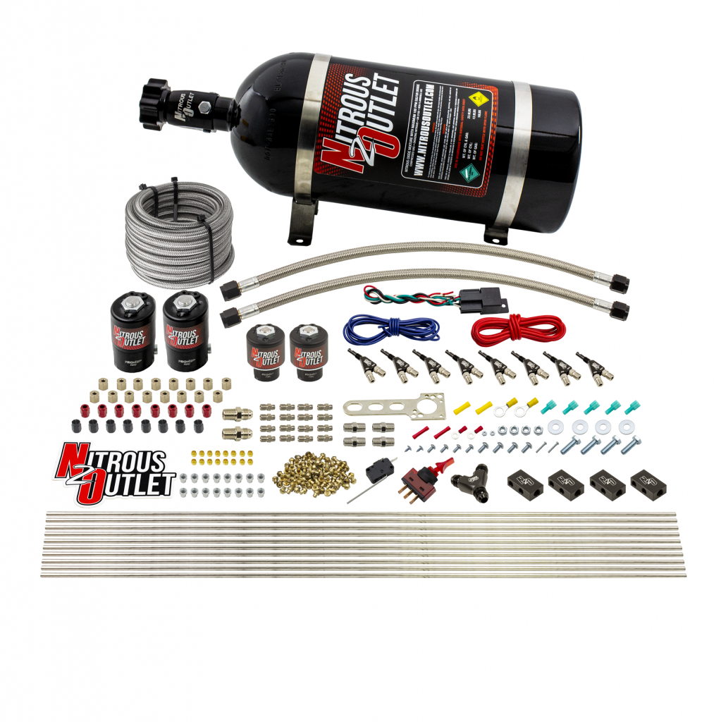 8 Cylinder Direct Port System Two .112 Nitrous Solenoids Two .177 Fuel Solenoids