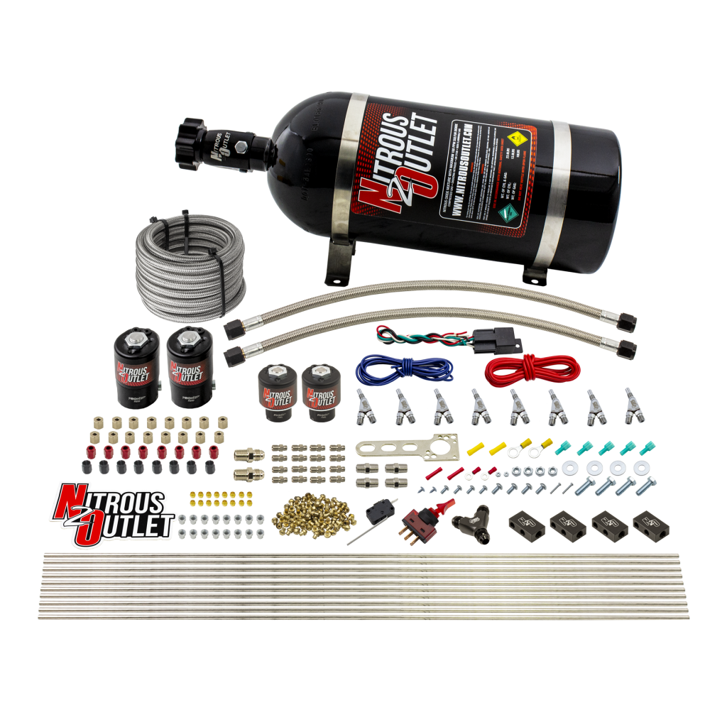 8 Cylinder Direct Port System Two .112 Nitrous Solenoids Two .177 Fuel Solenoids