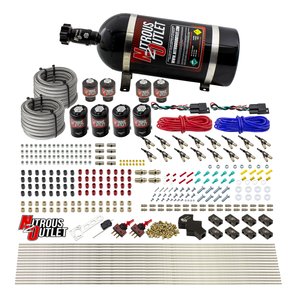 8 Cylinder Direct Port System Two .122 Nitrous Solenoids Two .177 Fuel Solenoids