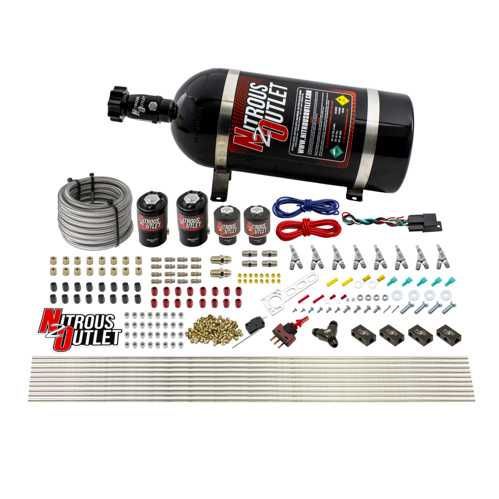 8 Cylinder Direct Port System Two .122 Nitrous Solenoids Two .177 Fuel Solenoids